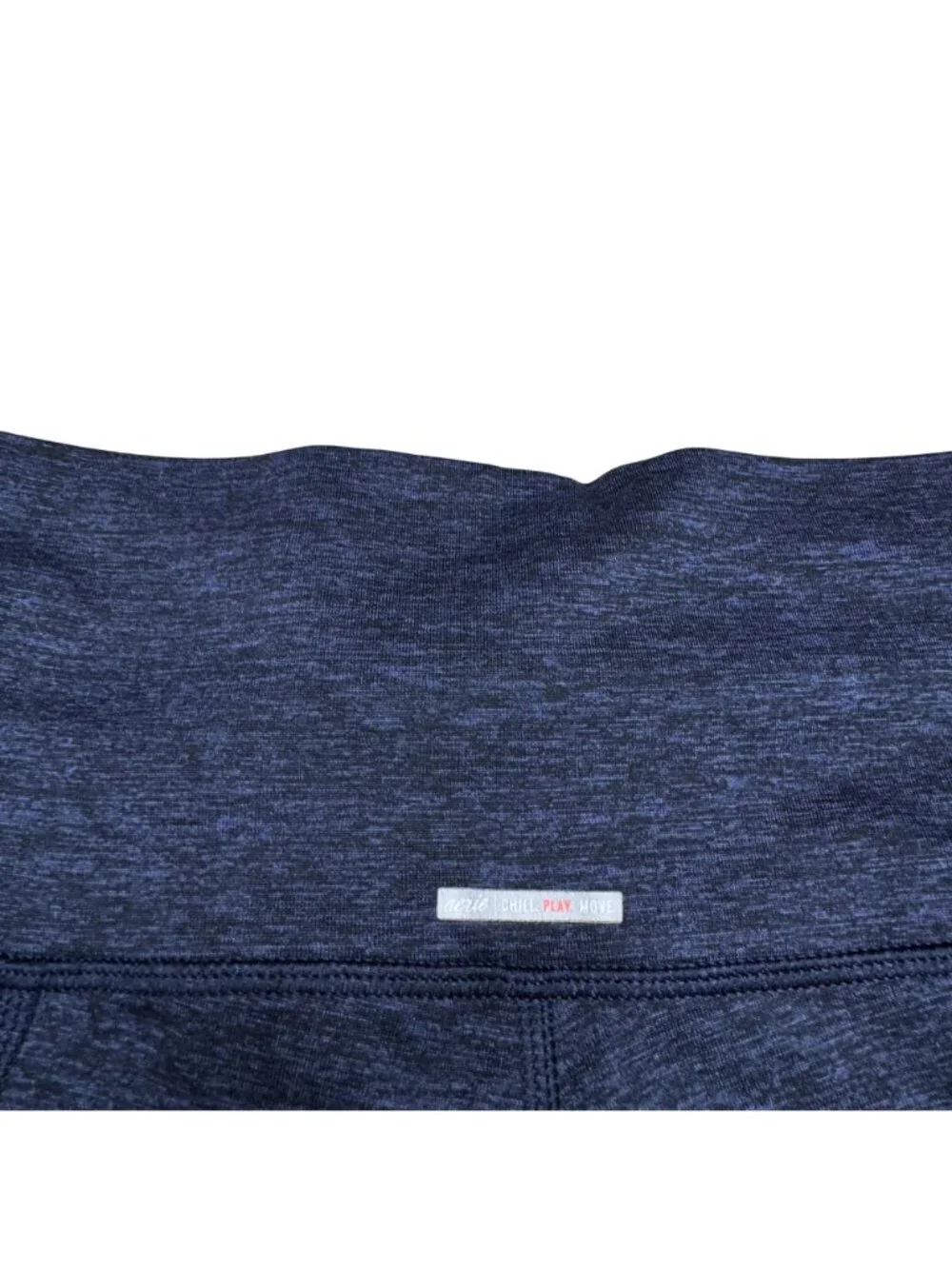 Aerie Chill Play Move Women's High Rise Legging Blue Pockets Workout, Size S - Picture 4 of 10
